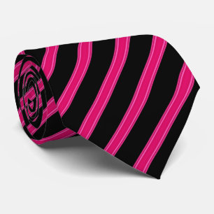 Rosa und Schwarzes Striped Krawatte
