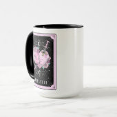 Rosa und schwarzes Tarot Tasse (Vorderseite Links)