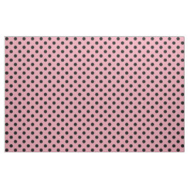 Rosa und schwarzes Tupfen-Gewebe Stoff
