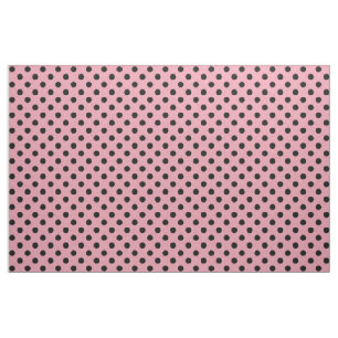 Rosa und schwarzes Tupfen-Gewebe Stoff