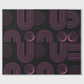 Rosa und schwarzes Umhüllungspapier Geschenkpapier (Flach)