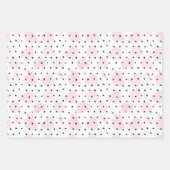 Rosa und schwarzes Valentin Geschenkpapier Set (Vorderseite 3)