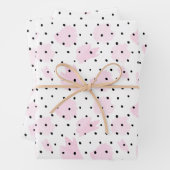 Rosa und schwarzes Valentin Geschenkpapier Set (Beispiel)