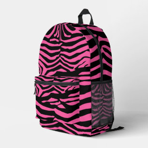 Rosa und schwarzes Zebra-Muster Bedruckter Rucksack