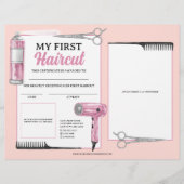 Rosa und Silber: Erstmals Haarschnitt-Salonbeschei (Vorderseite)