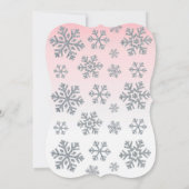 Rosa und Silber Winter Einhorn Magischer Geburtsta Einladung (Rückseite)