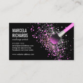 Rosa und Silberblusch, Confetti Makeup Artist Visitenkarte (Rückseite)