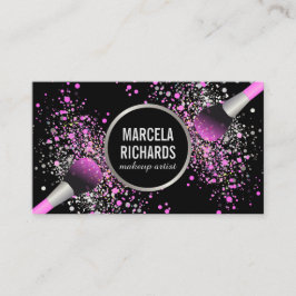 Rosa und Silberblusch, Confetti Makeup Artist Visitenkarte