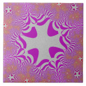 Rosa und Silberkreuz Fliese (Vorderseite)