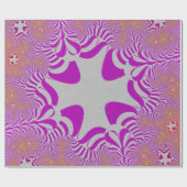 Rosa und Silberkreuz Geschenkpapier (Flach)