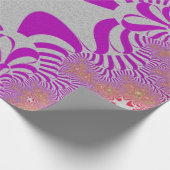 Rosa und Silberkreuz Geschenkpapier (Ecke)