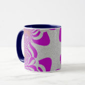 Rosa und Silberkreuz Tasse (Vorderseite Links)