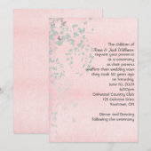 Rosa und Silberleder Einladung (Vorne/Hinten)