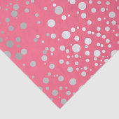 Rosa und silberne Confetti-Punkte Seidenpapier (Ausschnitt)