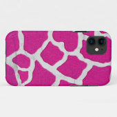 Rosa und silberne Giraffe Case-Mate iPhone Hülle (Rückseite (Horizontal))