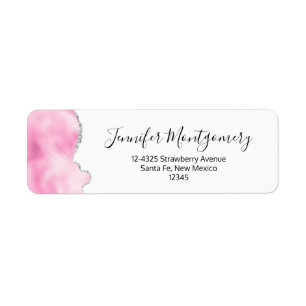 Rosa und silberne Imitate Glitzer Border Stilvoll