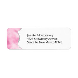 Rosa und silberne Imitate Glitzer Border Stilvoll