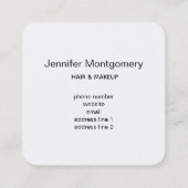 Rosa und silberne Imitate Glitzer Border Stilvoll Quadratische Visitenkarte (Rückseite)