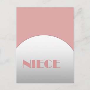 Rosa und Silberne Nichte Postkarte