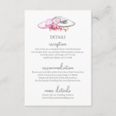 Rosa und silberne Sombreros mit floralen Akzenten Begleitkarte (Vorderseite)