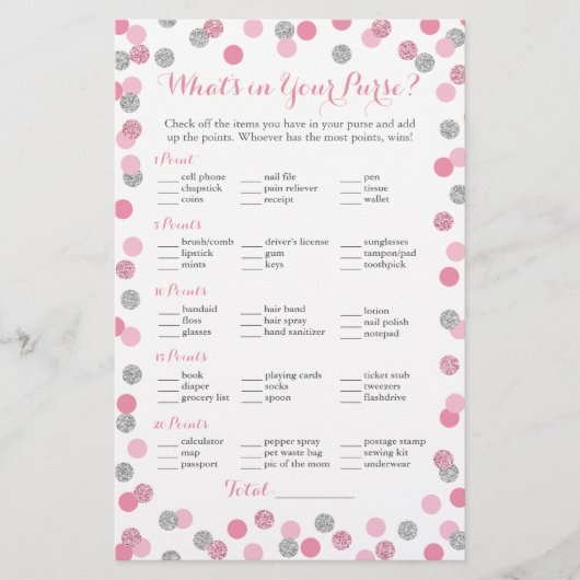 Rosa und Silberner Glitzer Was ist in deinem Handy (Vorderseite)