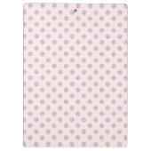 Rosa und silberner Imitat-Glitzer punktiert Klemmbrett (Rückseite)