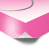 Rosa und Silberschmetterling und unendliche Zeiche Fotodruck (Ecke)