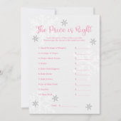 Rosa und Silberschneeflocke Der Preis ist das rich Einladung (Vorderseite)