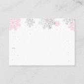 Rosa und Silberschneeflocken Winterbücher für Kind Begleitkarte (Rückseite)