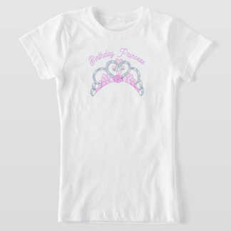 Rosa und Silver Birthday Princess Tiara T-Shirt
