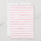 Rosa und Silver Diamond Einhorn Kinderdusche Einladung (Rückseite)