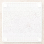 Rosa und Spitzen Glasuntersetzer (Rückseite)