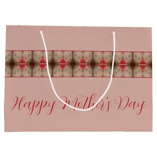 Rosa und Stall rot Große Geschenktüte (Rückseite)