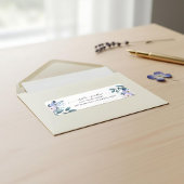 Rosa und staubblaue Rücksendeadresse