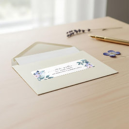 Rosa und staubblaue Rücksendeadresse