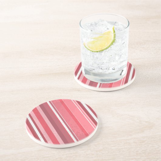 Rosa und stinkende Streifen Getränkeuntersetzer (Seite)