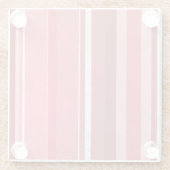Rosa und stinkende Streifen Glasuntersetzer (Rückseite)