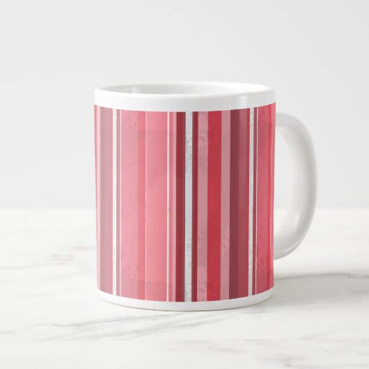 Rosa und stinkende Streifen Jumbo-Tasse (Vorderseite Rechts)