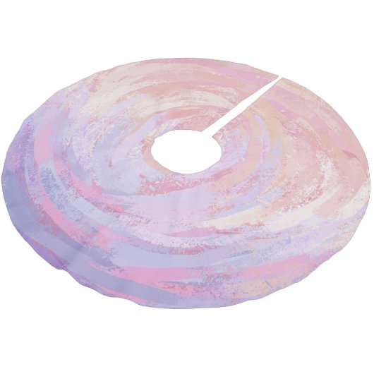 Rosa und Stinky Polyester Weihnachtsbaumdecke (Schrägansicht)