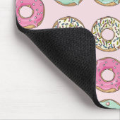 Rosa und tadelloser Krapfen-Druck Mousepad (Ecke)