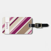 Rosa und Tan Gepäckanhänger (Vorderseite horizontal)