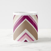 Rosa und Tan Jumbo-Tasse (Vorderseite)
