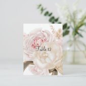 Rosa und Taupe Tischplatine Postkarte (Stehend Vorderseite)