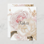 Rosa und Taupe Tischplatine Postkarte (Vorne/Hinten)