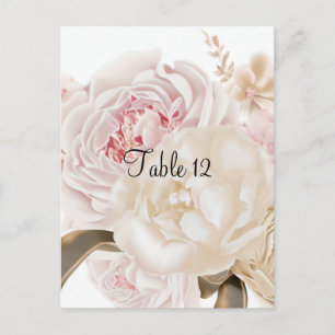 Rosa und Taupe Tischplatine Postkarte