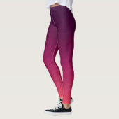 Rosa und tiefpurpurne Ombre Wellen Leggings (Links)