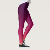 Rosa und tiefpurpurne Ombre Wellen Leggings (Rechts)