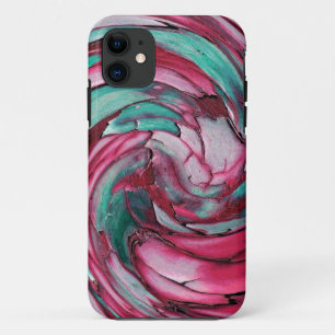 Rosa und Türkis abstraktes iPhone 5 Hülle