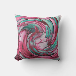 Rosa und Türkis abstraktes Kunst Outdoor-Kissen Kissen Für Draußen