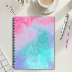 Rosa und Türkis Aquarell-Notizbuch Notizblock